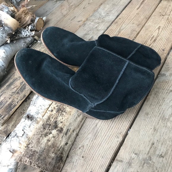 Ugg Australia Black Heeled Boots - Picture 3 of 6